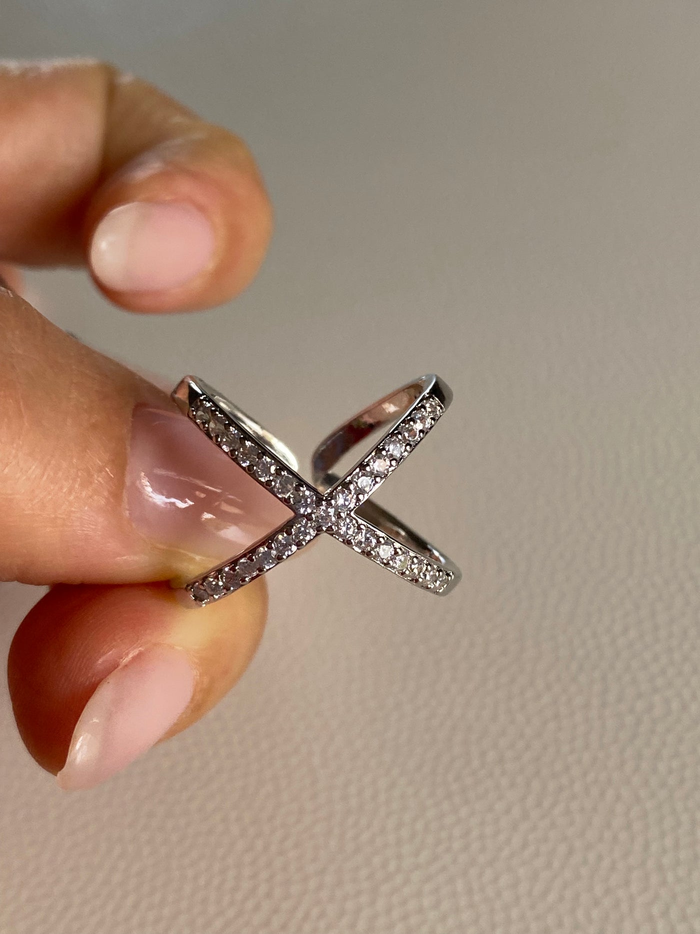 X Silver Ring