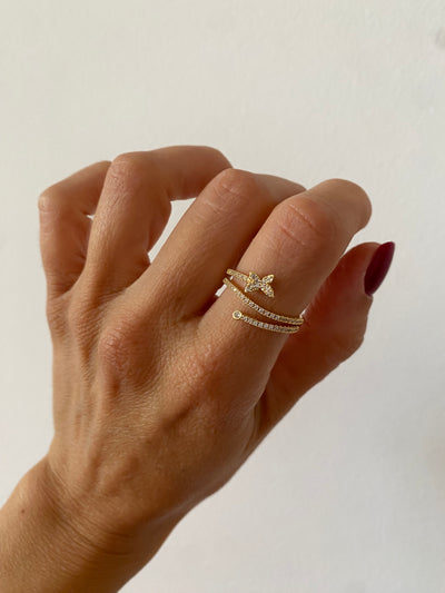 Butterfly gold ring