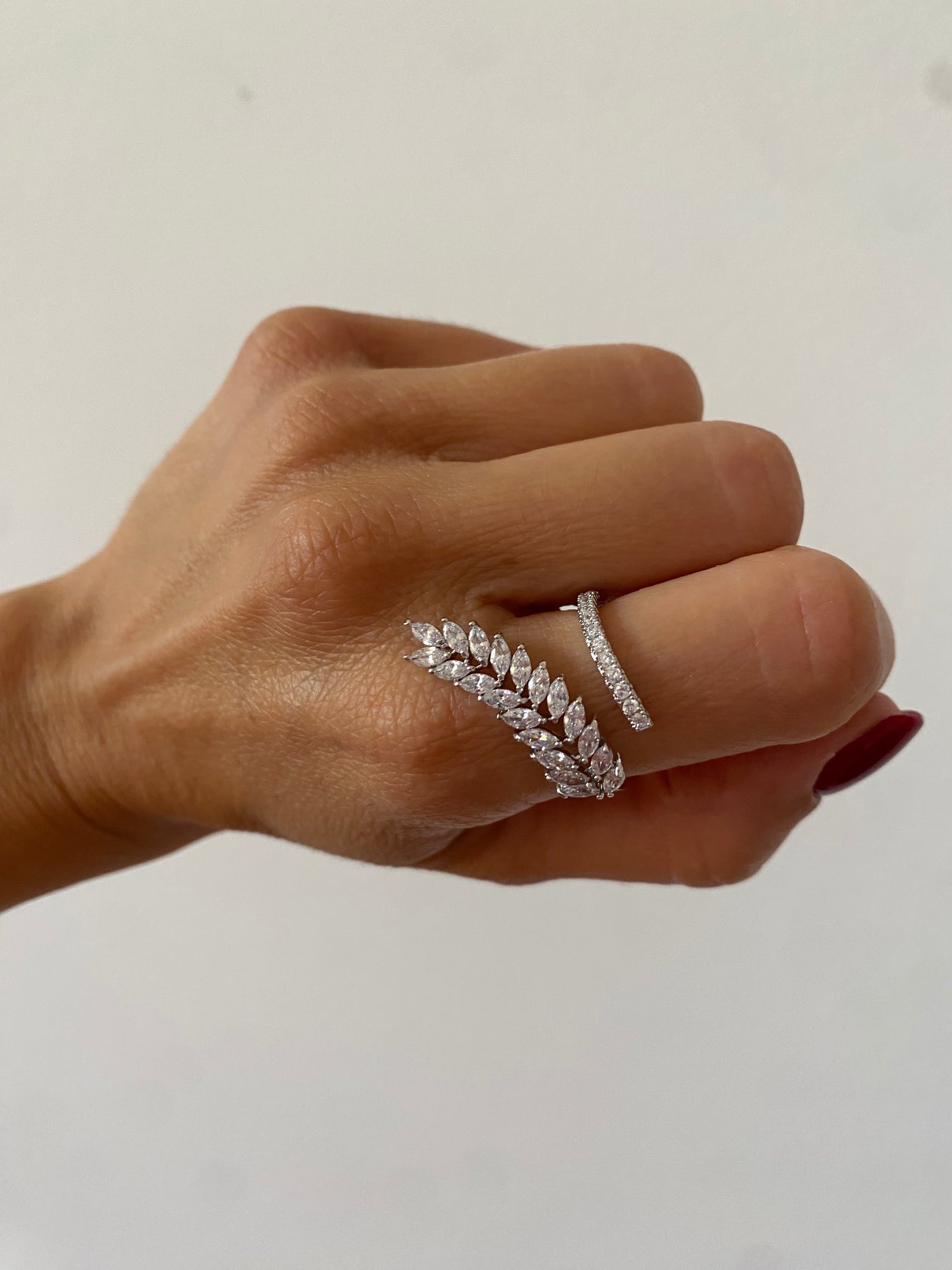 Crystal white ring