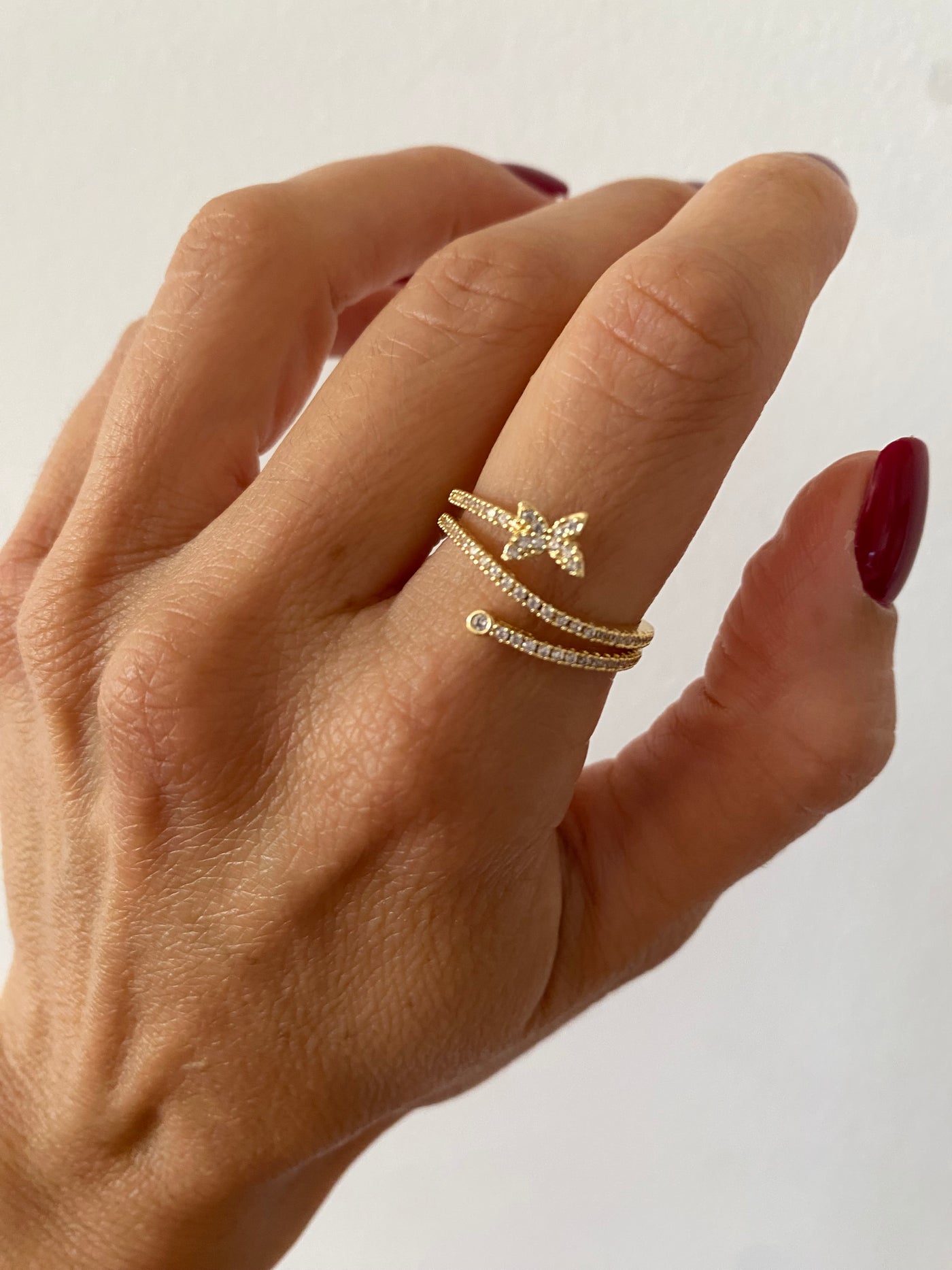 Butterfly gold ring