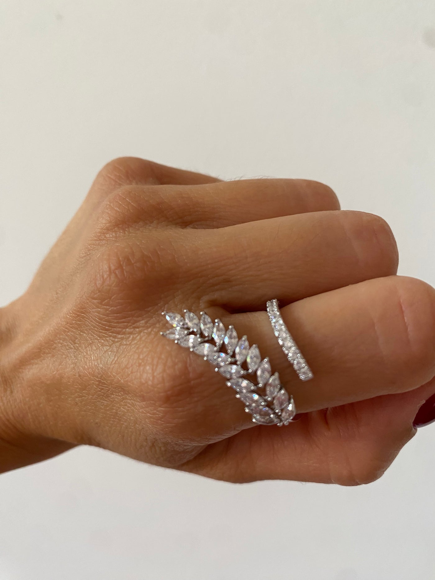 Crystal white ring