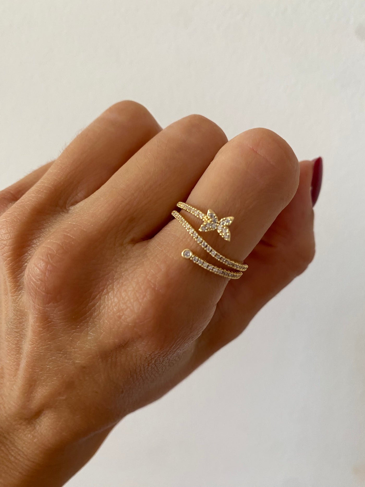 Butterfly gold ring